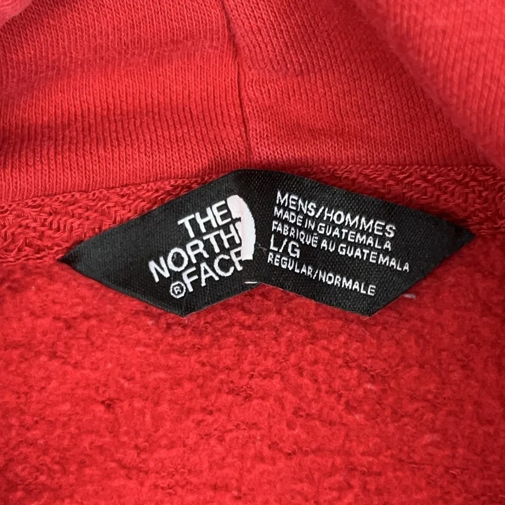 The North‎ Face Hoodie Mens Large Red Pullover Fleece Sweatshirt Logo Outdoor